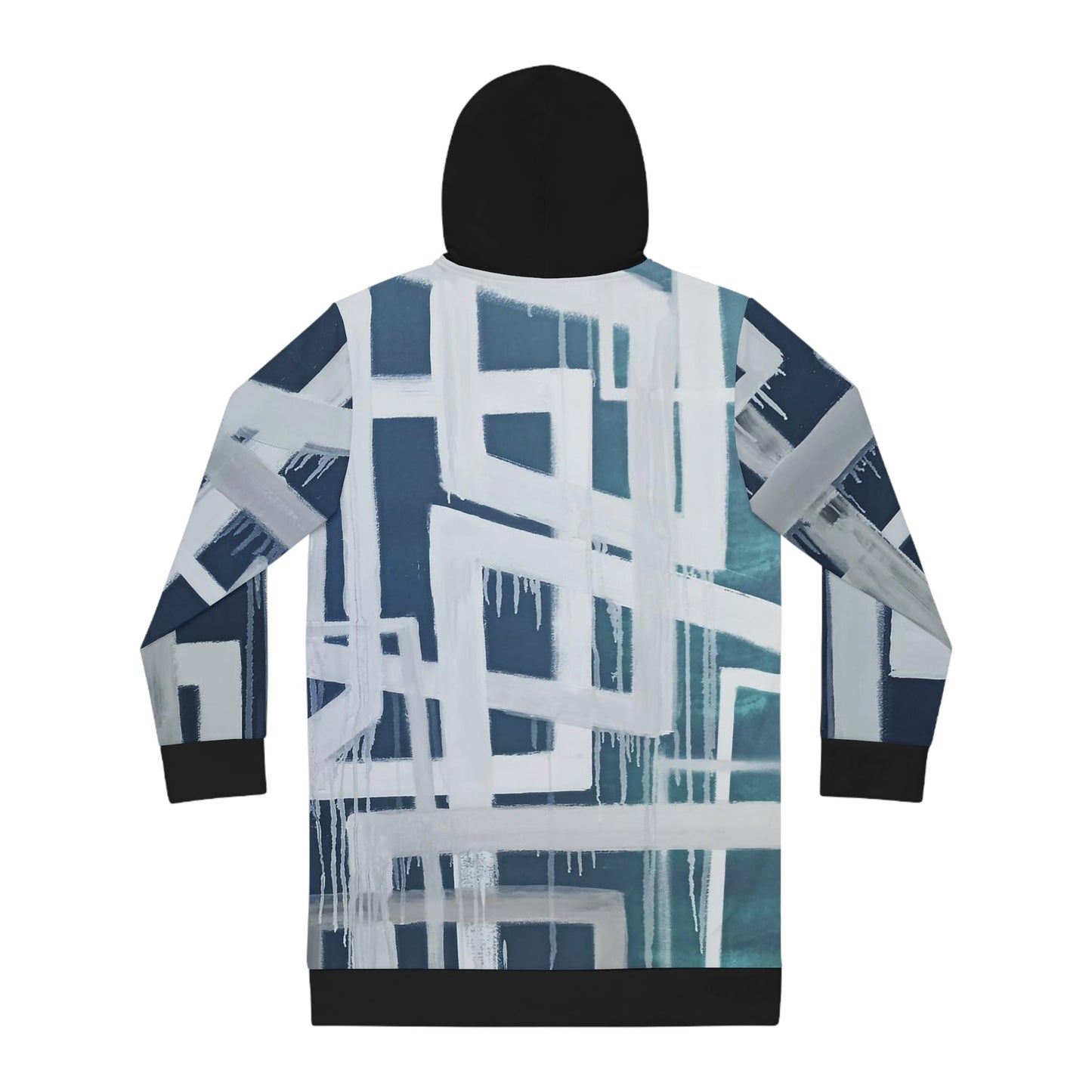 "Leaky Frames" Pullover Hoodie Dress - MateART