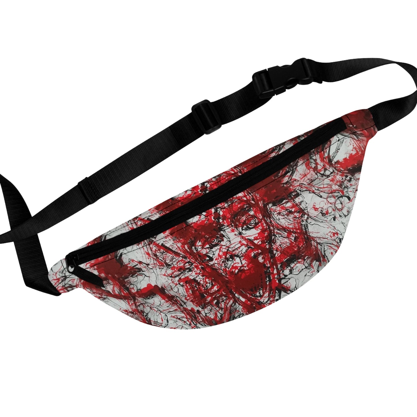 "The scream" Fanny Pack - Red - MateART