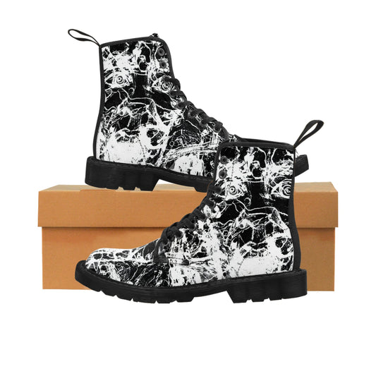 "The Scream" Men's Canvas Boots - MateART