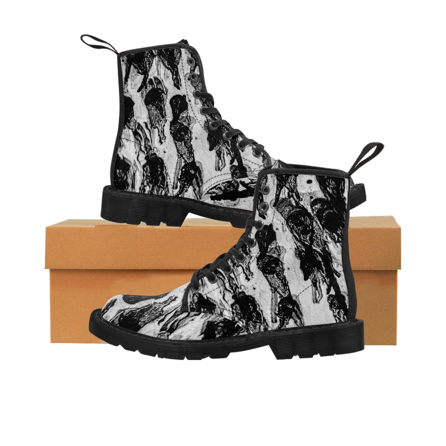 "Untitled" Women's Canvas Boots - MateART
