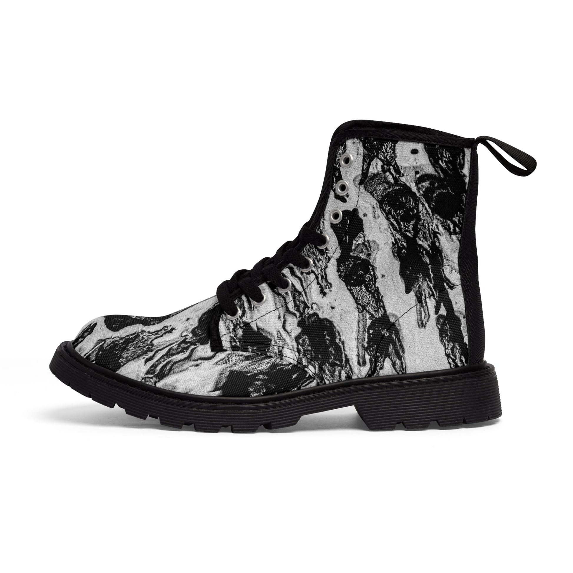 "Untitled" Women's Canvas Boots - MateART